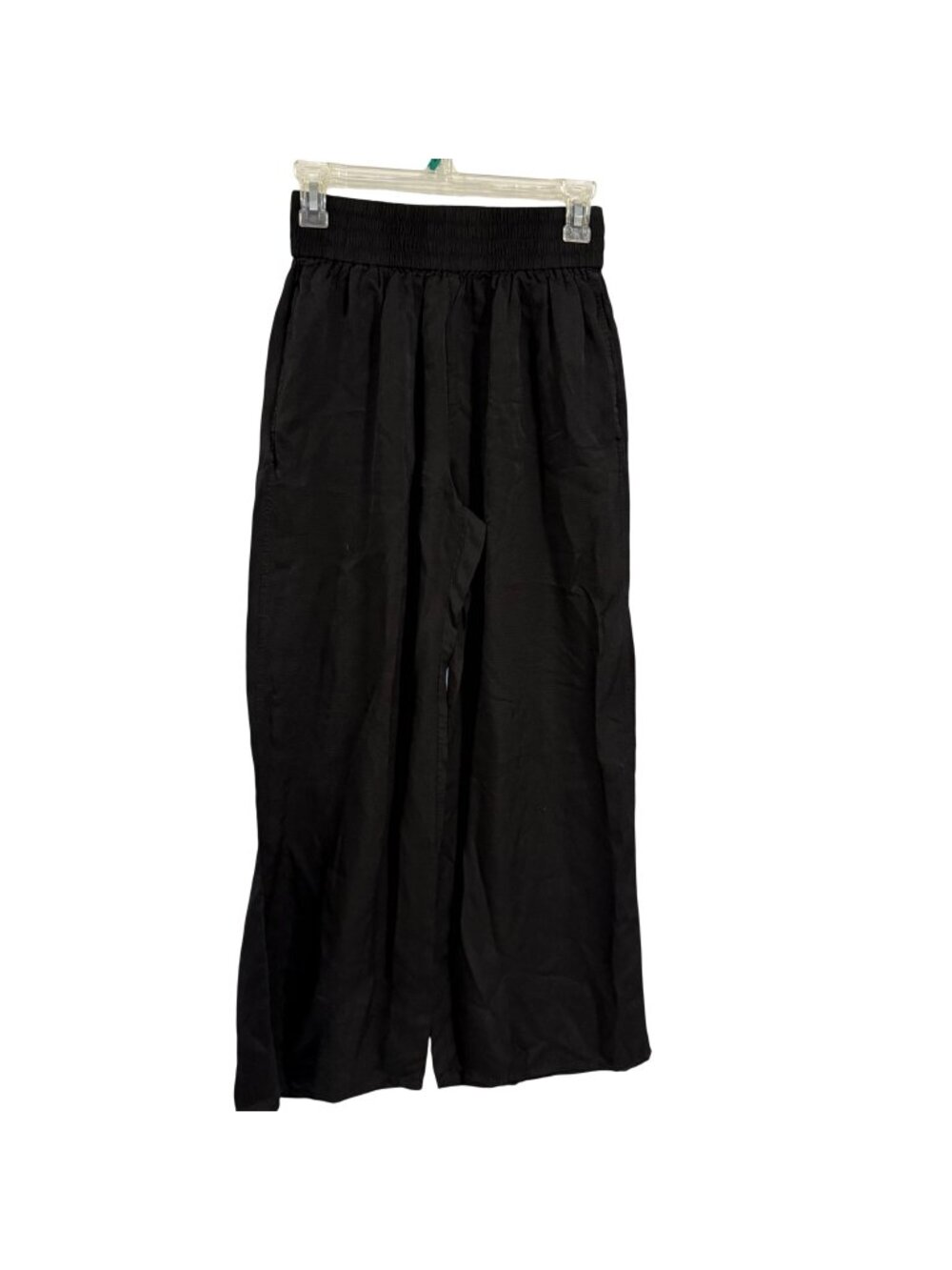 Everlane The Satin Wide-Leg Pants Pull-On High Rise Minimalist Black Size XS